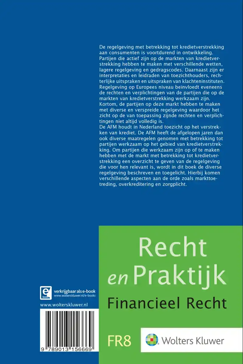 KREDIETVERSTREKKING AAN CONSUMENTEN