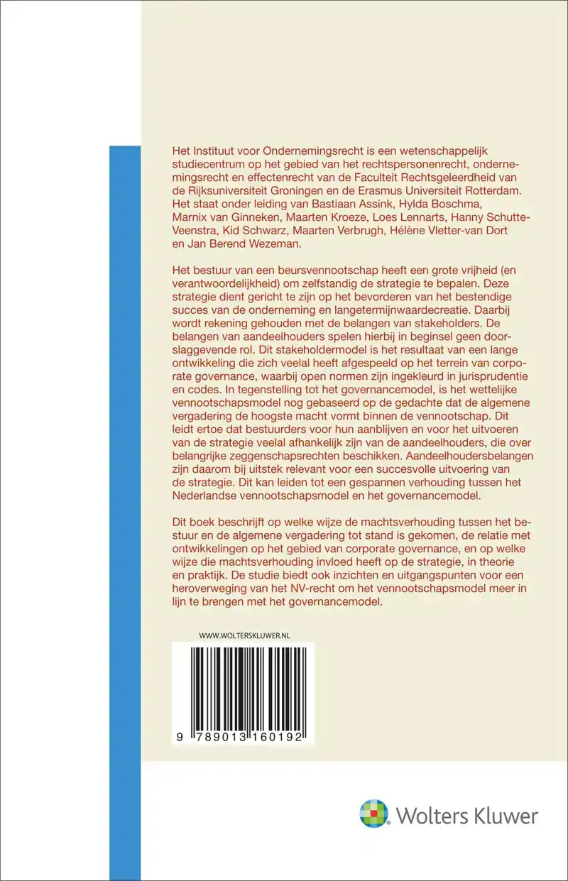DE BEURSVENNOOTSCHAP, CORPORATE GOVERNANCE EN STRATEGIE