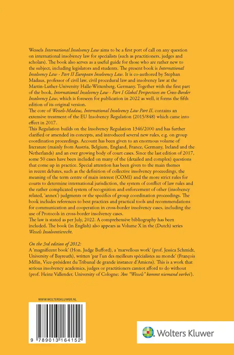 INTERNATIONAL INSOLVENCY LAW PART II