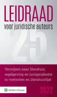 LEIDRAAD VOOR JURIDISCHE AUTEURS