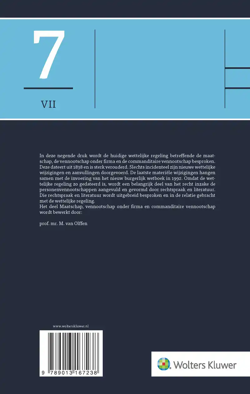 ASSER 7-VII MAATSCHAP, VENNOOTSCHAP ONDER FIRMA EN COMMANDIT