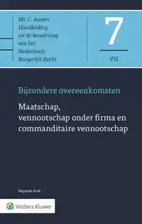 MAATSCHAP, VENNOOTSCHAP ONDER FIRMA EN COMMANDITAIRE VENNOOT