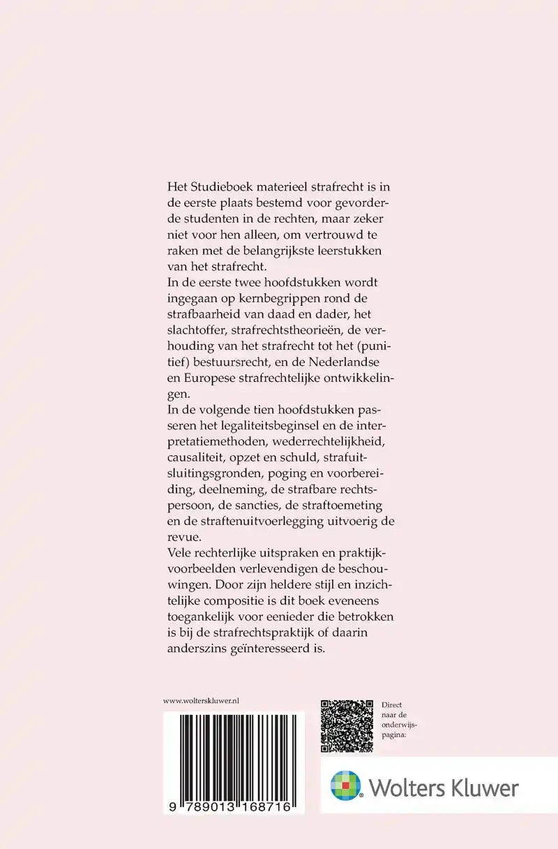STUDIEBOEK MATERIEEL STRAFRECHT