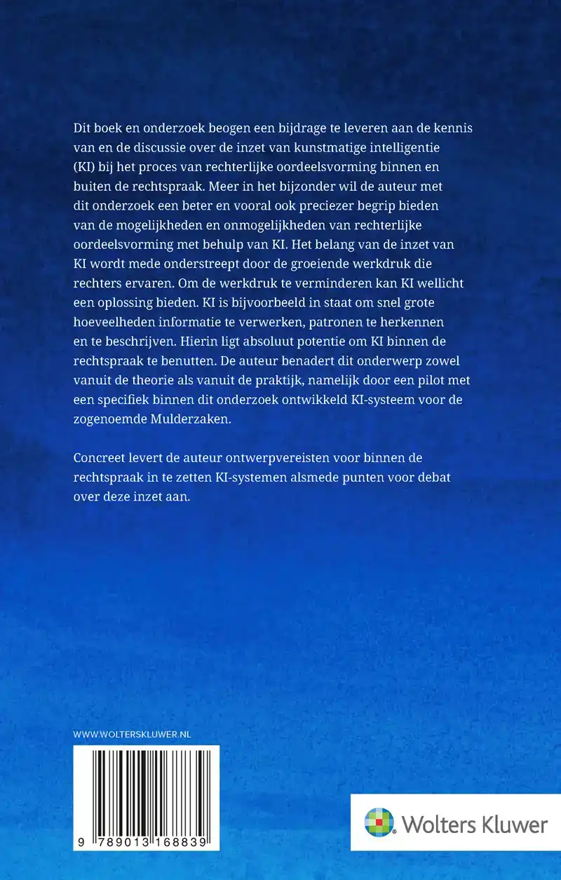 KUNSTMATIGE INTELLIGENTIE BIJ RECHTERLIJKE OORDEELSVORMING