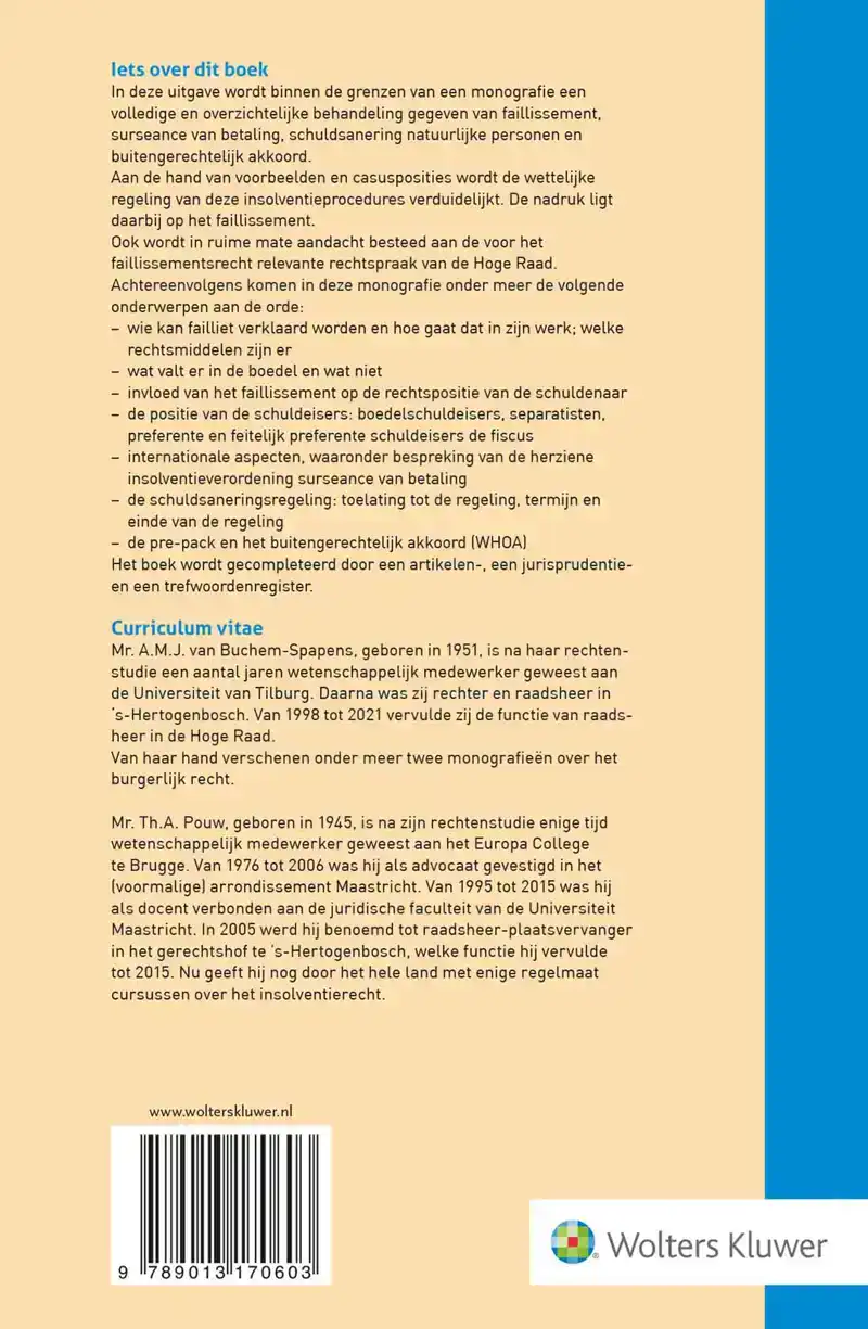 FAILLISSEMENT, SURSEANCE VAN BETALING EN SCHULDSANERING