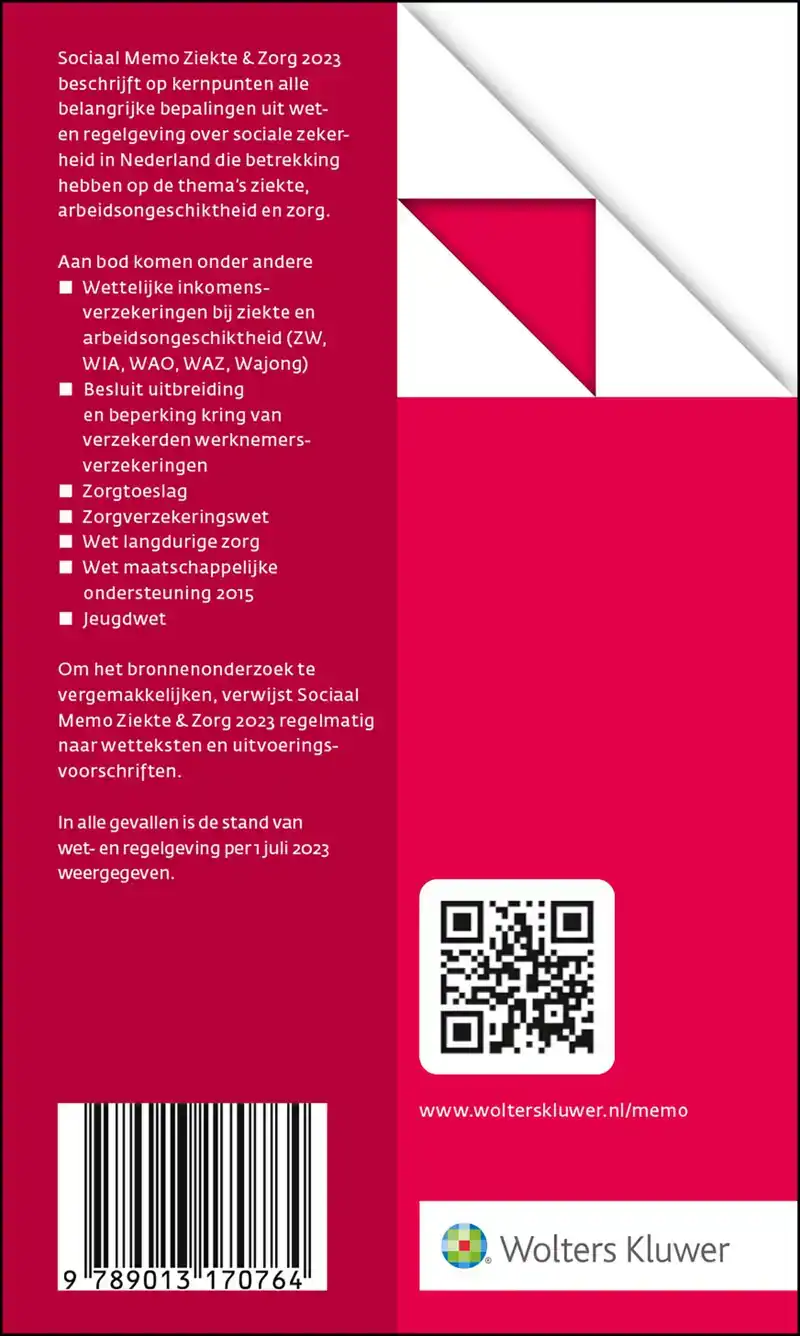 SOCIAAL MEMO ZIEKTE & ZORG 2023