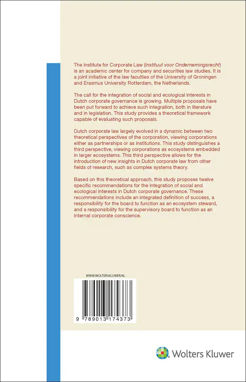 TOWARDS SOCIAL AND ECOLOGICAL CORPORATE GOVERNANCE