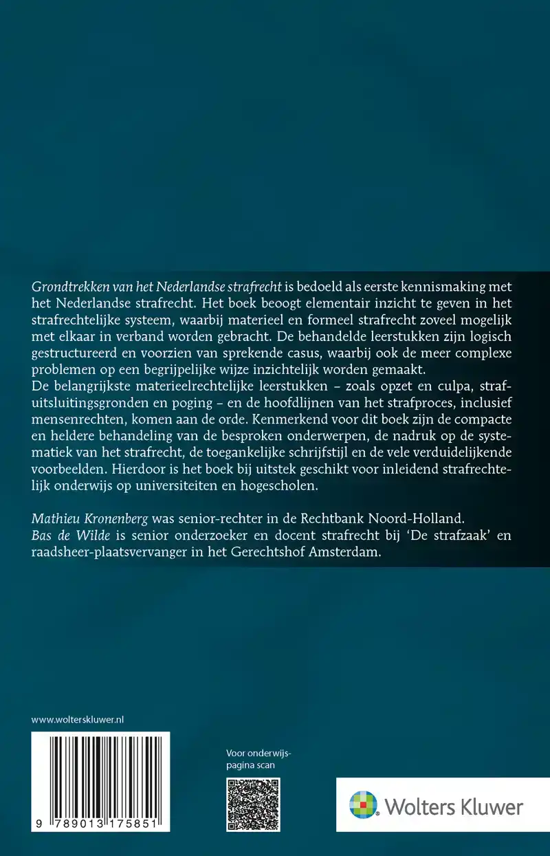 GRONDTREKKEN VAN HET NEDERLANDSE STRAFRECHT