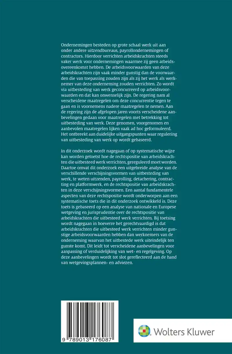 UITBESTEDING VAN WERK EN (ON)GELIJKE BEHANDELING; EEN SYSTEM