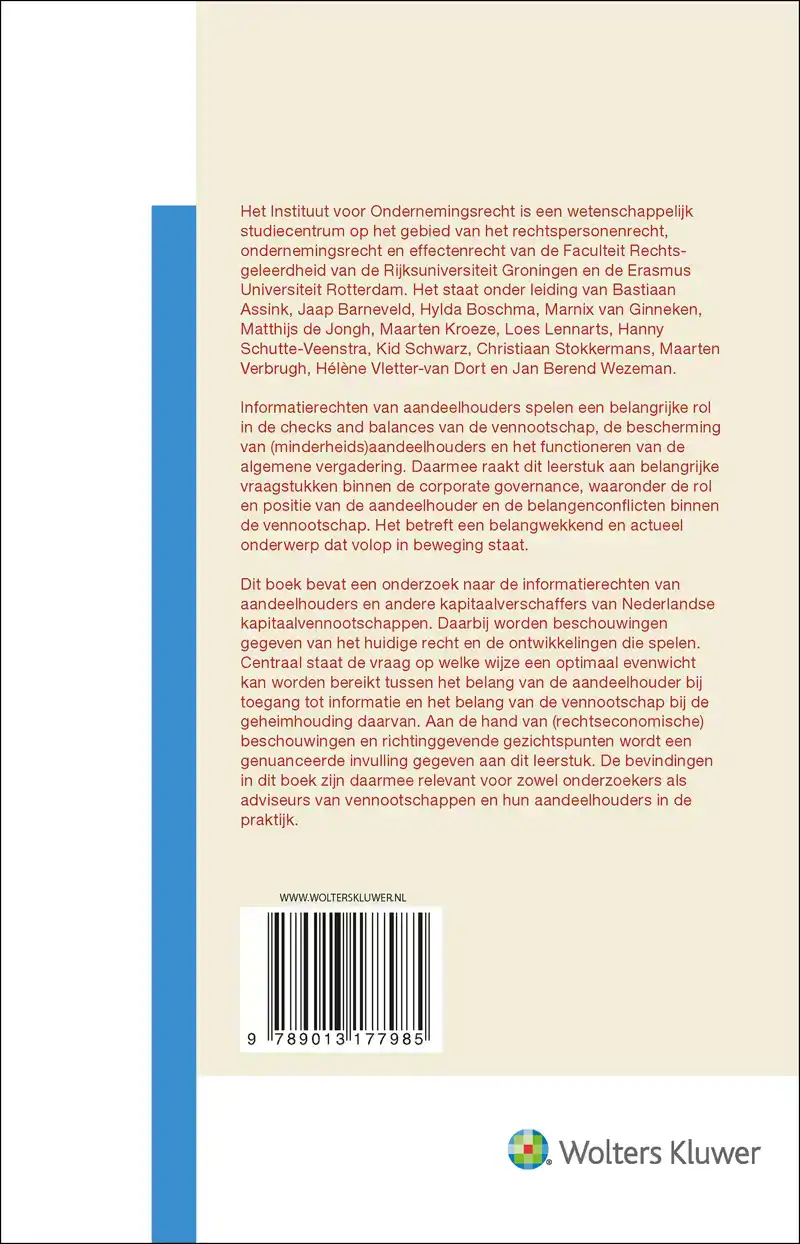 INFORMATIERECHTEN VAN AANDEELHOUDERS