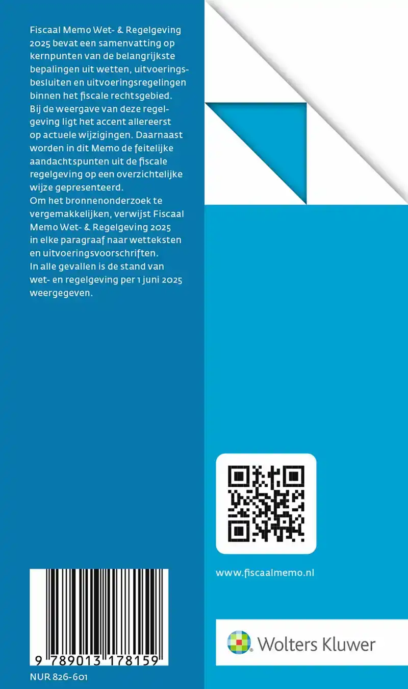 FISCAAL MEMO WET- & REGELGEVING 2025