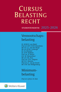STUDENTENEDITIE CURSUS BELASTINGRECHT VENNOOTSCHAPSBELASTING