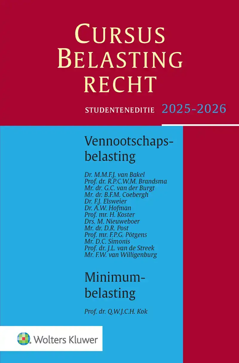 STUDENTENEDITIE CURSUS BELASTINGRECHT VENNOOTSCHAPSBELASTING