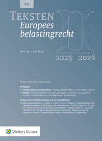 TEKSTEN EUROPEES BELASTINGRECHT 2025/2026