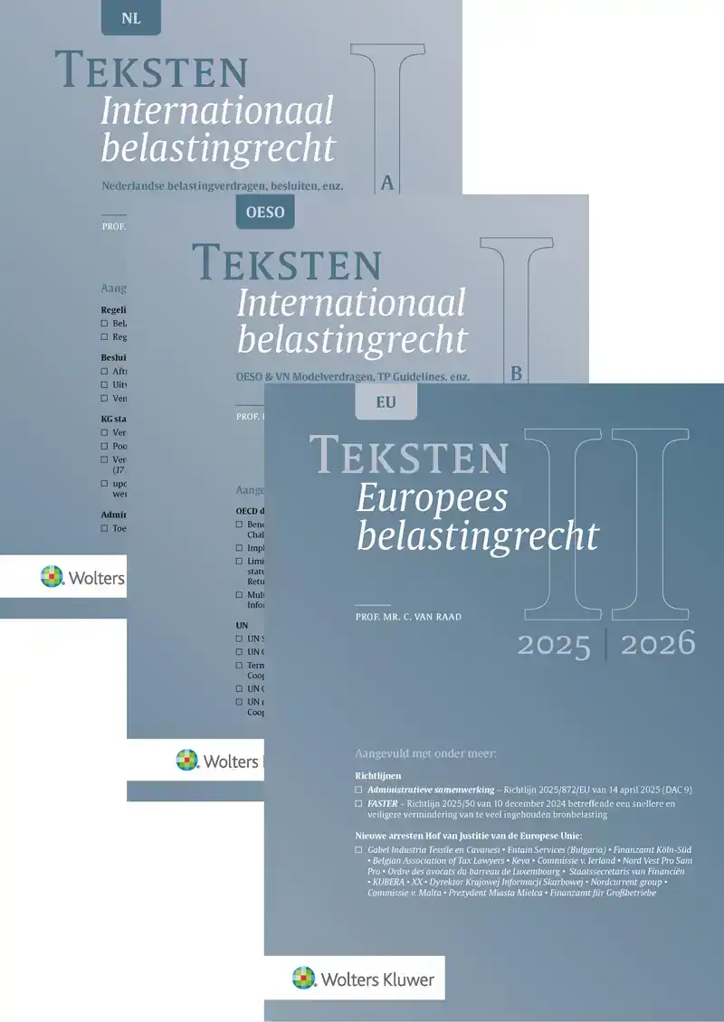 TEKSTEN INTERNATIONAAL & EUROPEES BELASTINGRECHT 2025/2026