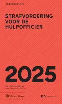 ZAKBOEK STRAFVORDERING VOOR DE HULPOFFICIER 2025