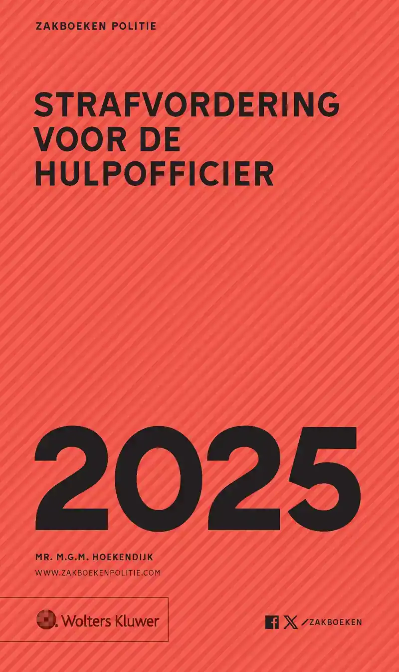 ZAKBOEK STRAFVORDERING VOOR DE HULPOFFICIER 2025