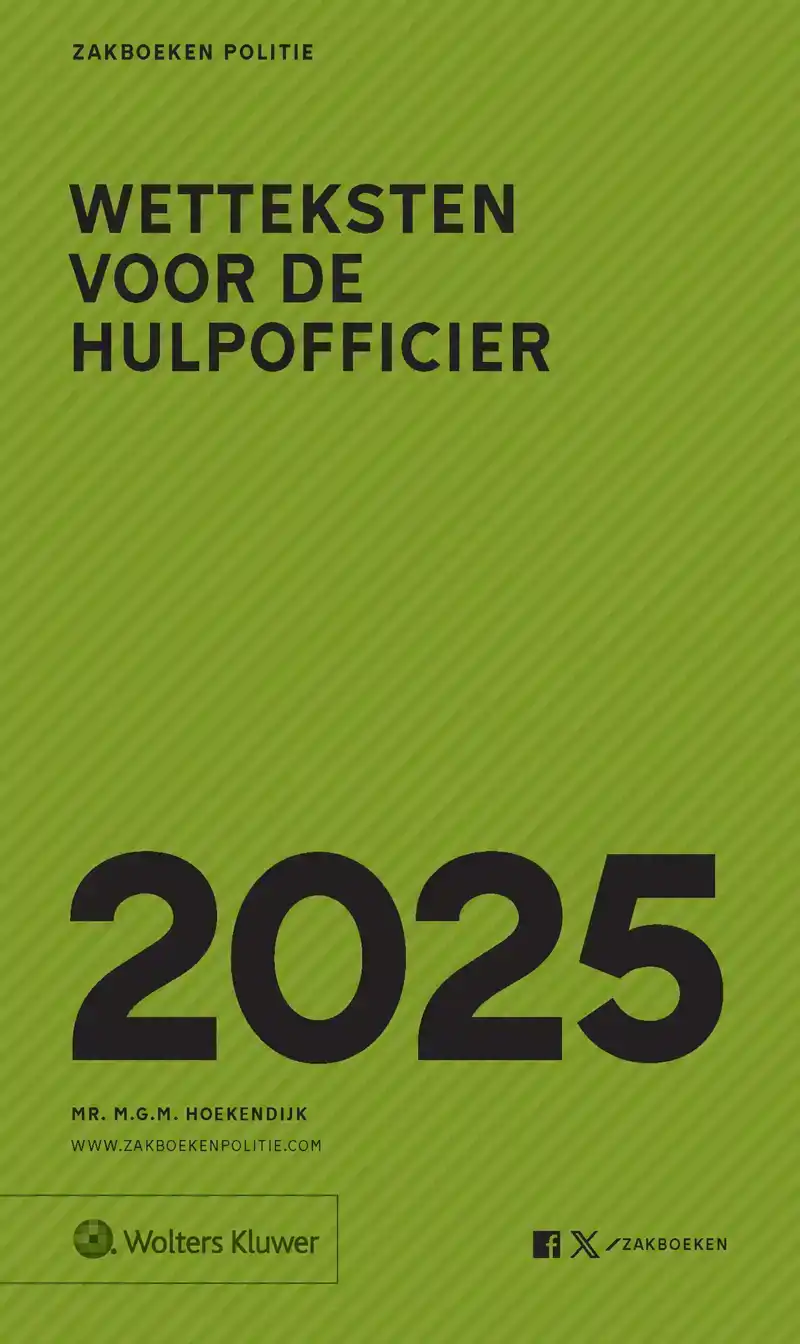 ZAKBOEK WETTEKSTEN VOOR DE HULPOFFICIER 2025