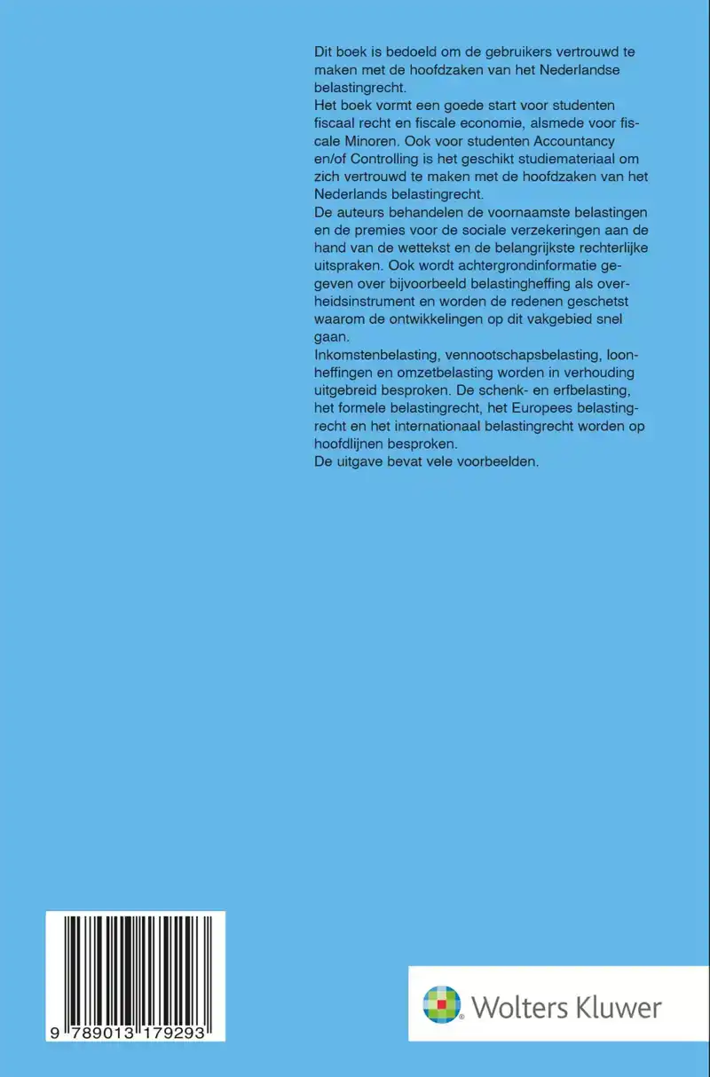 BELASTINGRECHT IN HOOFDLIJNEN