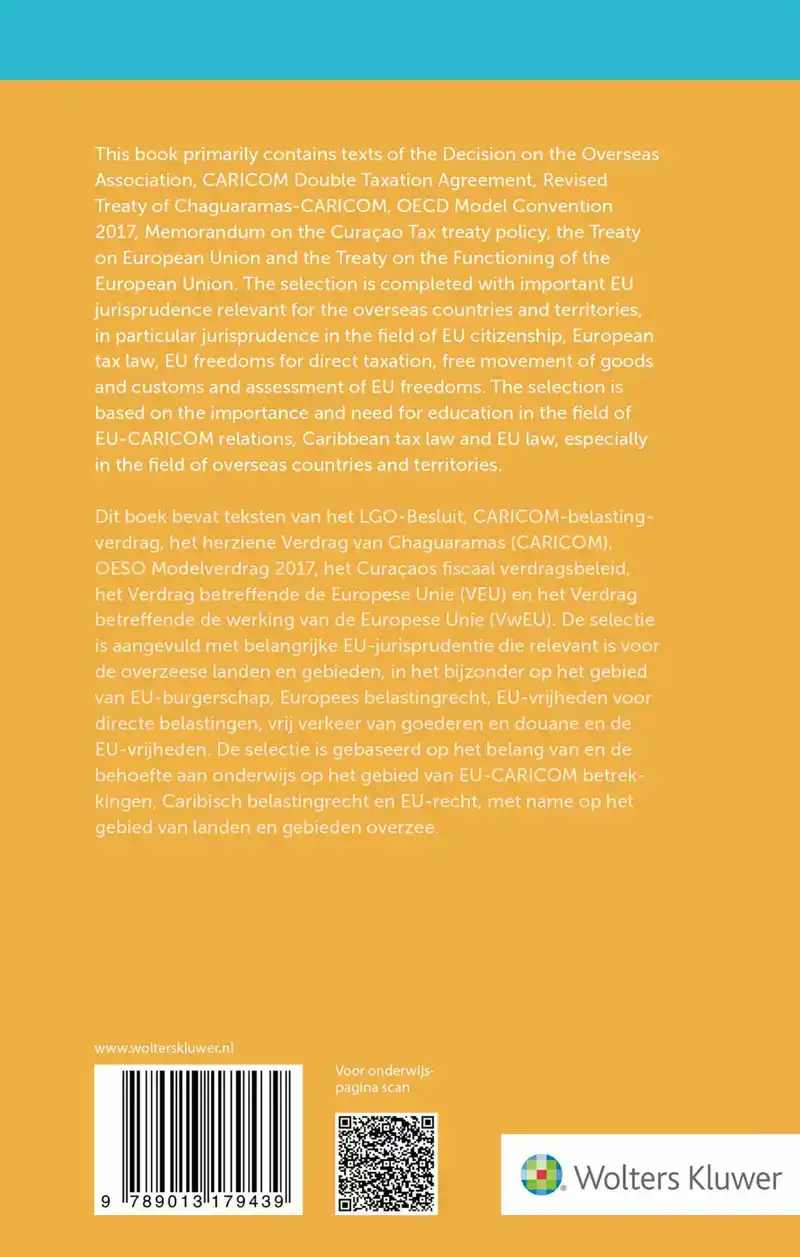 TEXTS ON CARIBBEAN AND EUROPEAN TAX LAW