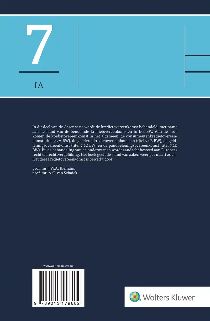 ASSER 7-IA KREDIETOVEREENKOMST