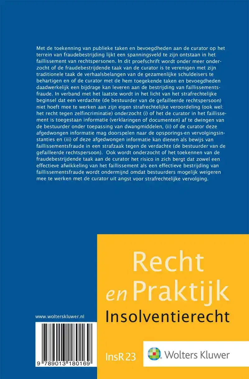 DE FRAUDEBESTRIJDENDE FAILLISSEMENTSCURATOR