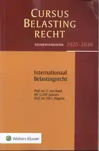 CURSUS BELASTINGRECHT INTERNATIONAAL BELASTINGRECHT