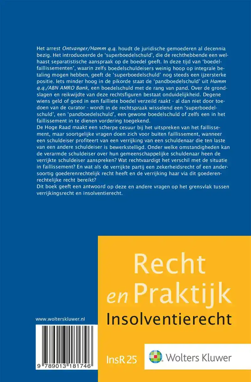 ONGERECHTVAARDIGDE VERRIJKING EN INSOLVENTIE