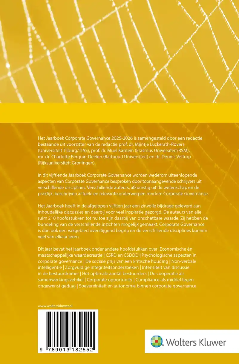 JAARBOEK CORPORATE GOVERNANCE 2025-2026