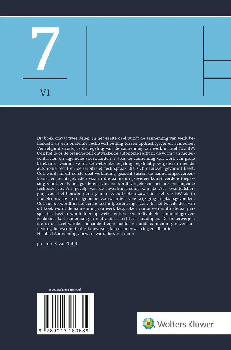 ASSER 7-VI AANNEMING VAN WERK