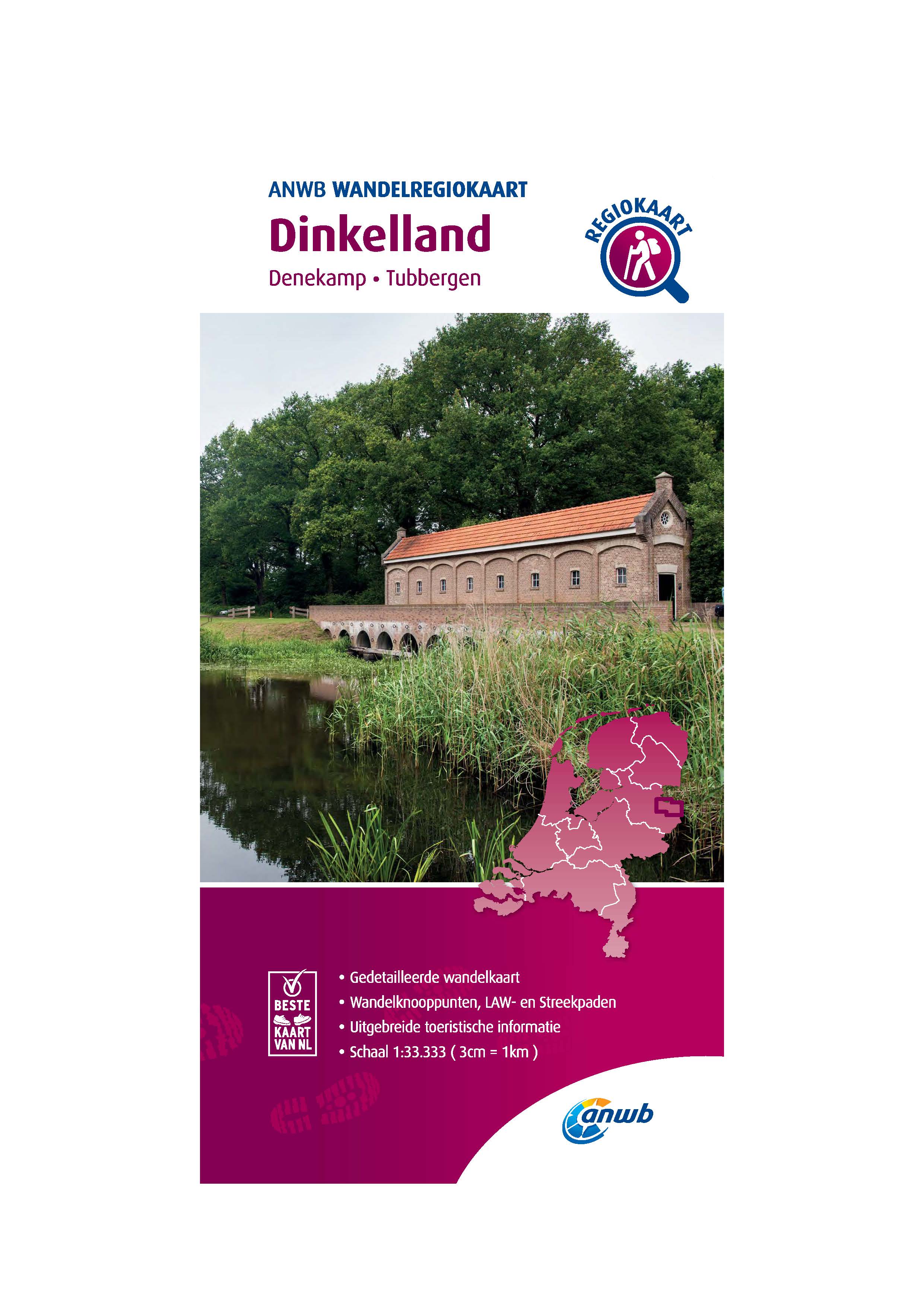 WANDELREGIOKAART DINKELLAND 1:33.333