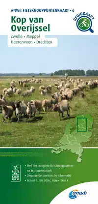 FIETSKNOOPPUNTENKAART KOP OVERIJSSEL 1:100.000