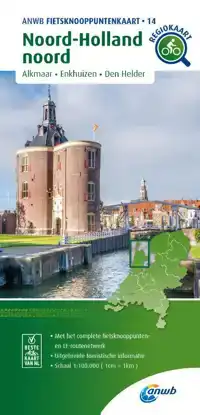 FIETSKNOOPPUNTENKAART NOORD-HOLLAND NOORD 1:100.000
