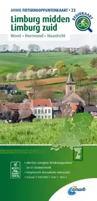 FIETSKNOOPPUNTENKAART LIMBURG MIDDEN, LIMBURG ZUID 1:100.000