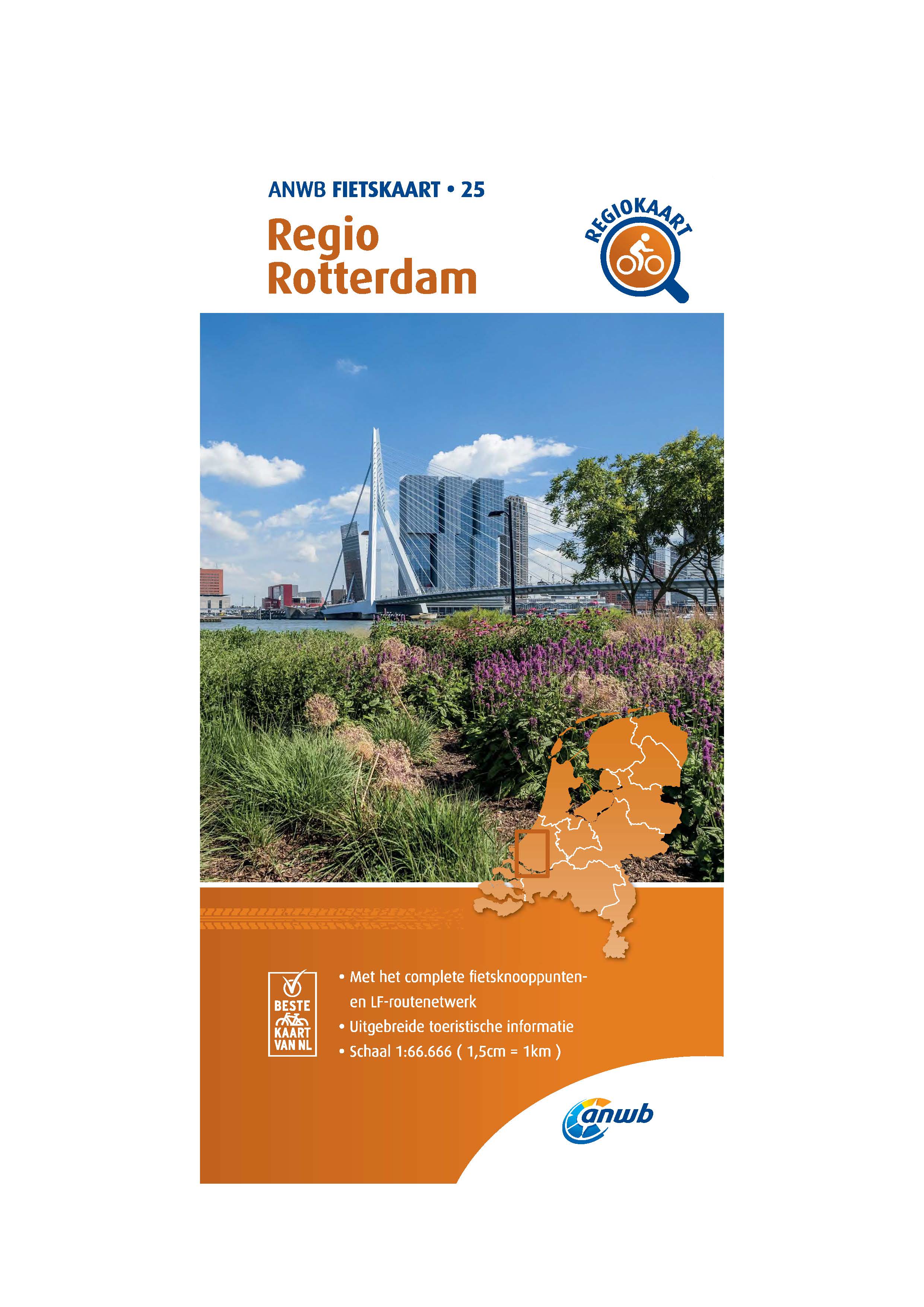 FIETSKAART REGIO ROTTERDAM 1:66.666