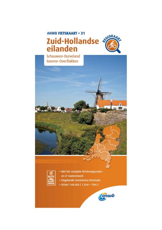 FIETSKAART ZUID-HOLLANDSE EILANDEN 1:66.666