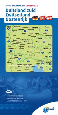 ANWB*WEGENKAART DUITSLAND 2. DUITSLAND-ZUID/ZWITSERLAND/OOST