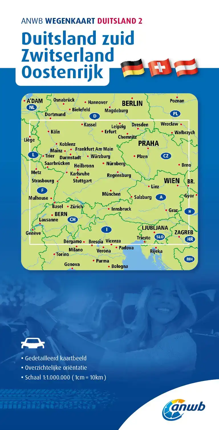 ANWB*WEGENKAART DUITSLAND 2. DUITSLAND-ZUID/ZWITSERLAND/OOST