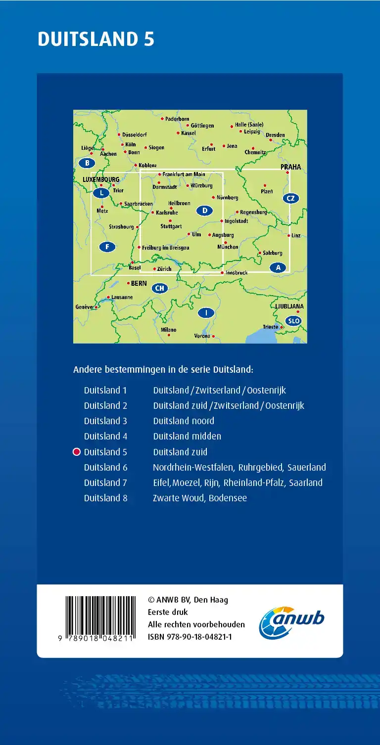 ANWB WEGENKAART 5.DUITSLAND ZUID