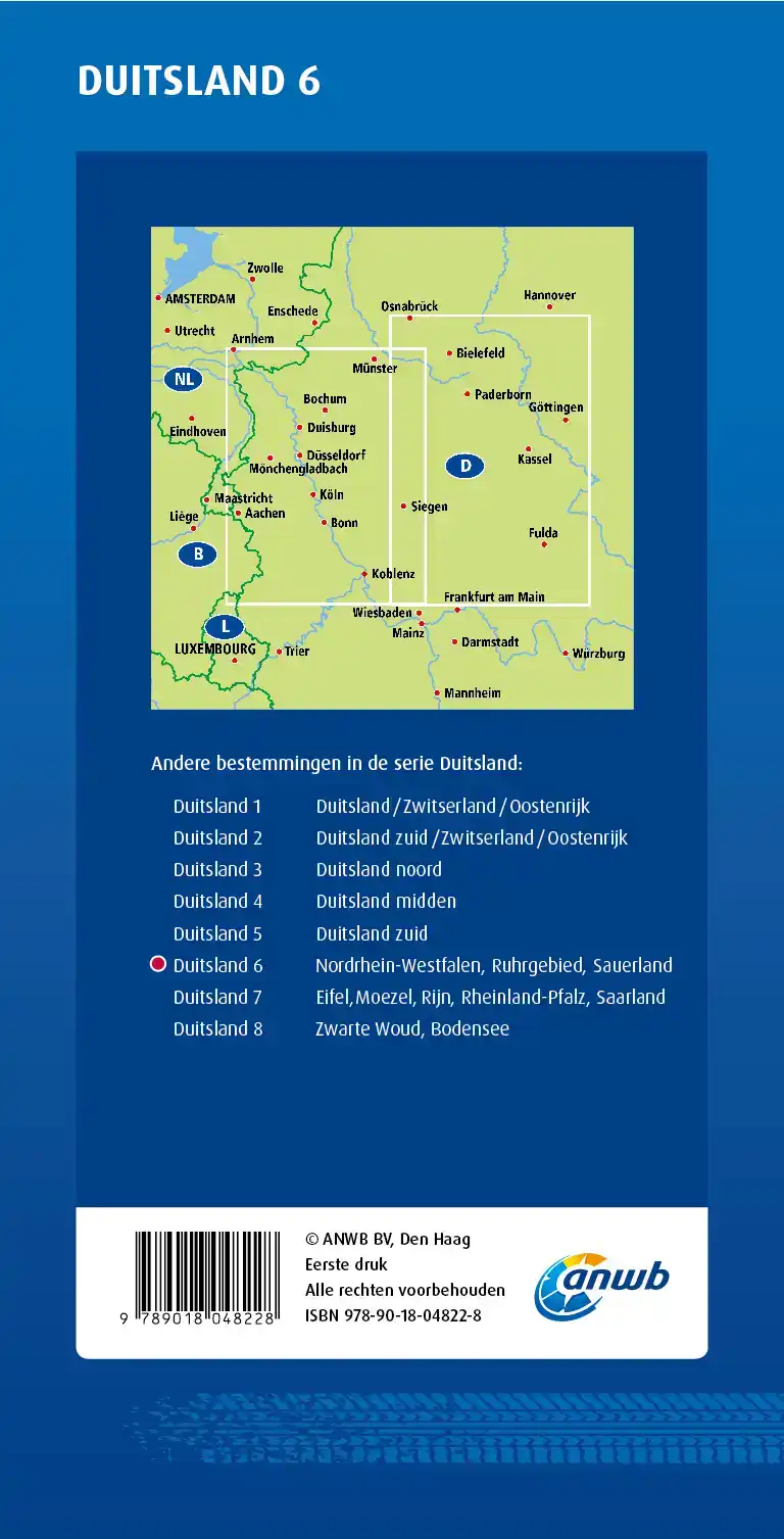 ANWB*WEGENKAART DUITSLAND 6. NORDRHEIN-WESTFALEN/RUHRGEBIED/