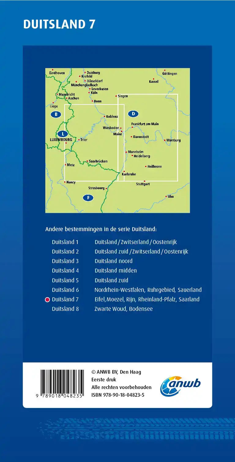 ANWB*WEGENKAART DUITSLAND 7. EIFEL/MOEZEL/RIJN/RHEINLAND-PFA