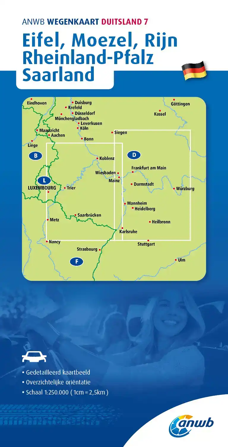 ANWB*WEGENKAART DUITSLAND 7. EIFEL/MOEZEL/RIJN/RHEINLAND-PFA