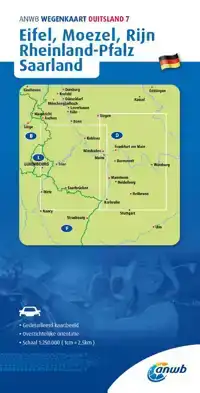 ANWB*WEGENKAART DUITSLAND 7. EIFEL/MOEZEL/RIJN/RHEINLAND-PFA