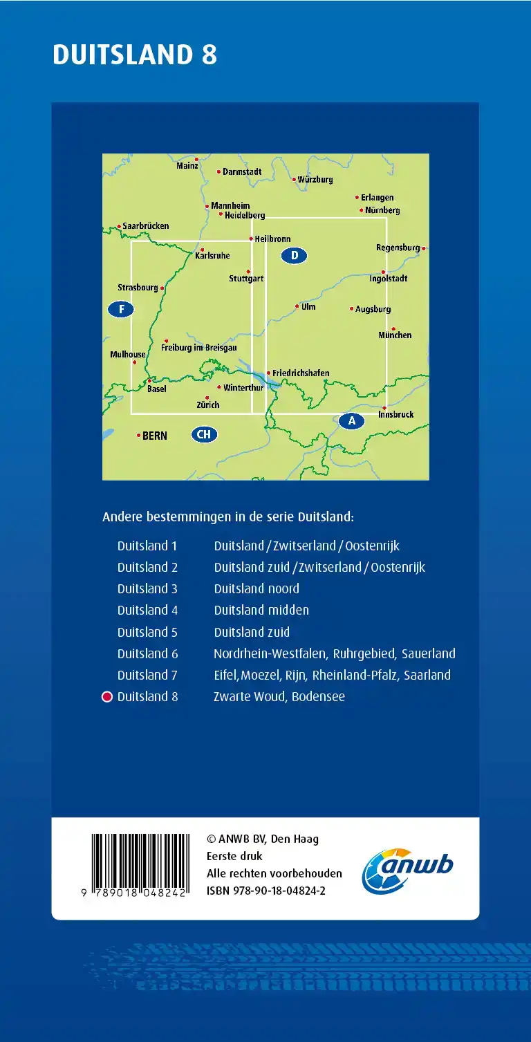 ANWB*WEGENKAART DUITSLAND 8. ZWARTE WOUD/BODENSEE