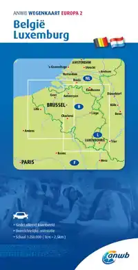 ANWB*WEGENKAART EUROPA 2. BELGIE/LUXEMBURG