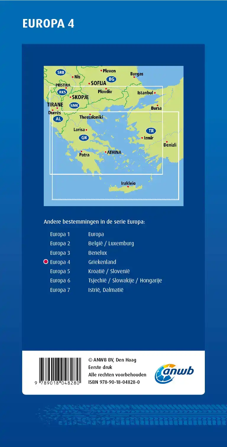 ANWB*WEGENKAART EUROPA 4. GRIEKENLAND