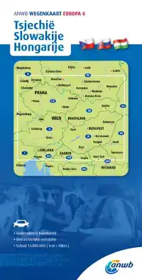 ANWB *WEGENKAART EUROPA 6. TSJECHIE/SLOWAKIJE/HONGARIJE