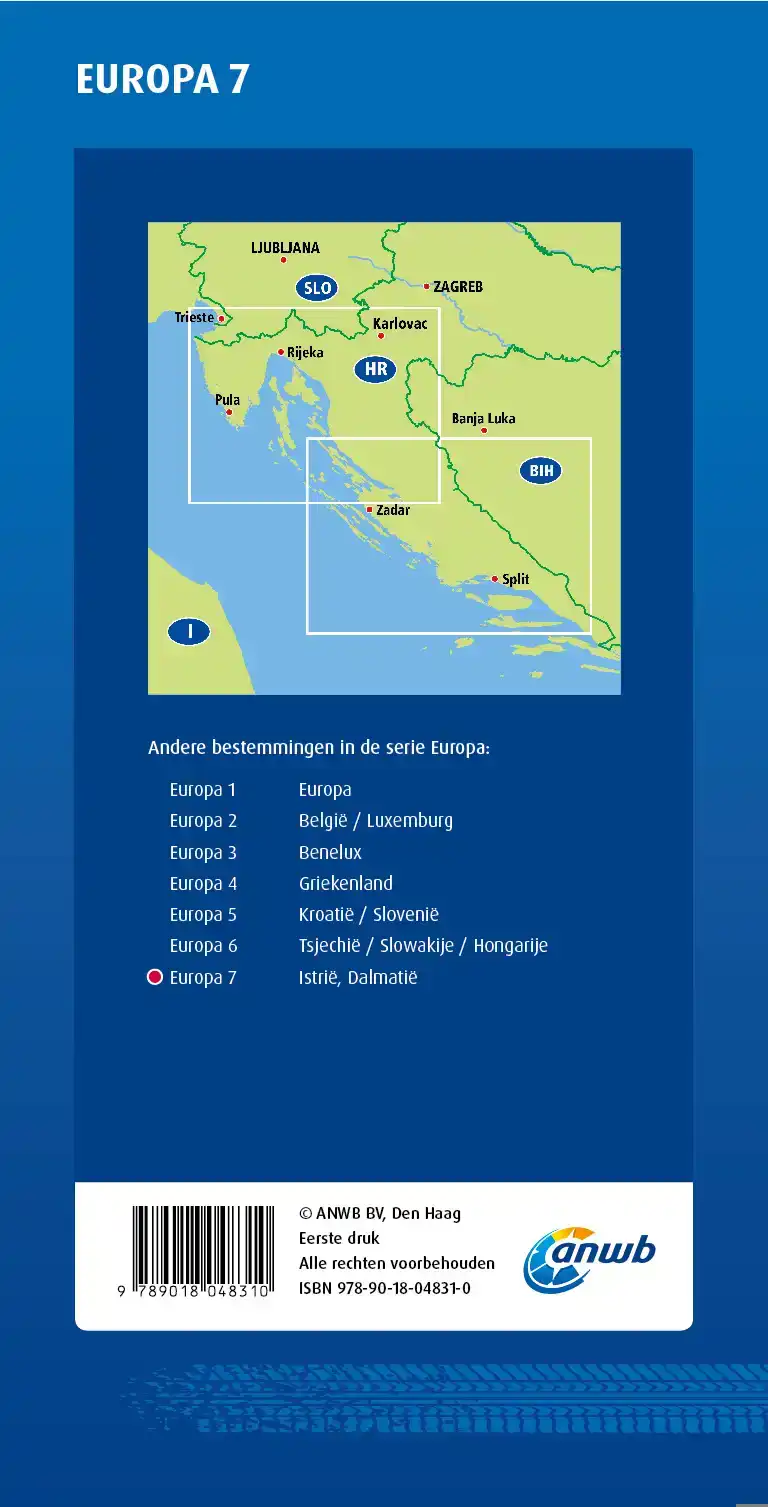 ANWB*WEGENKAART EUROPA 7. ISTRIE/DALMATIE