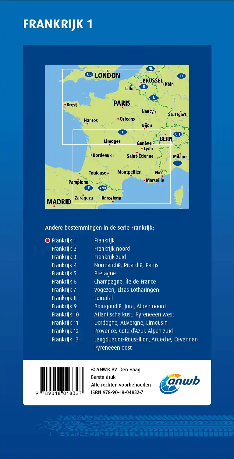 ANWB WEGENKAART FRANKRIJK 1. FRANKRIJK