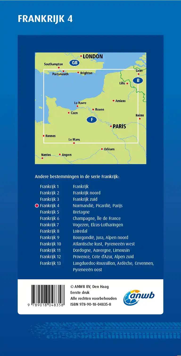 ANWB*WEGENKAART FRANKRIJK 4. NORMANDIE/PICARDIE/PARIJS